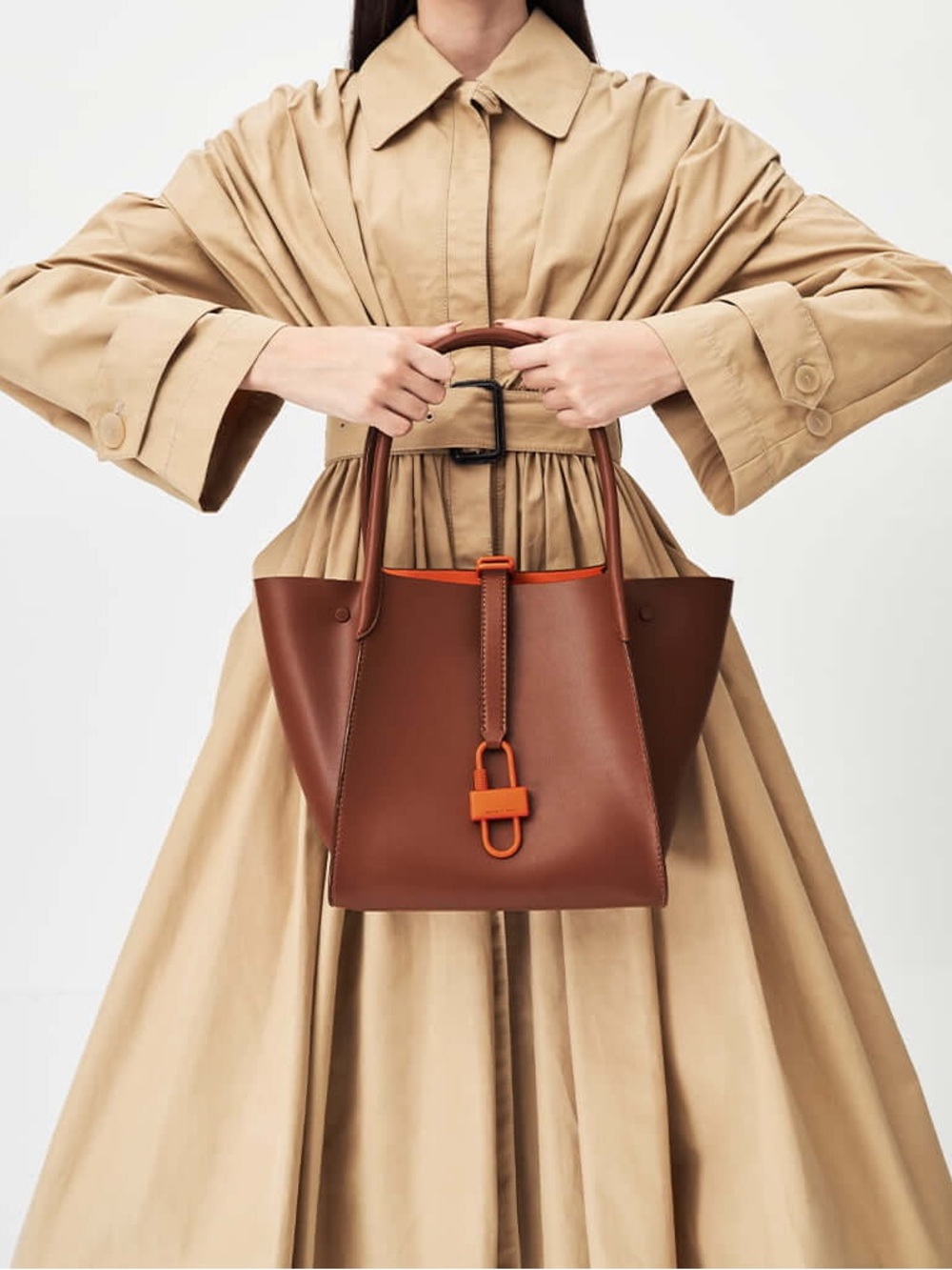 Charles & Keith Balta Belted Tote Bag